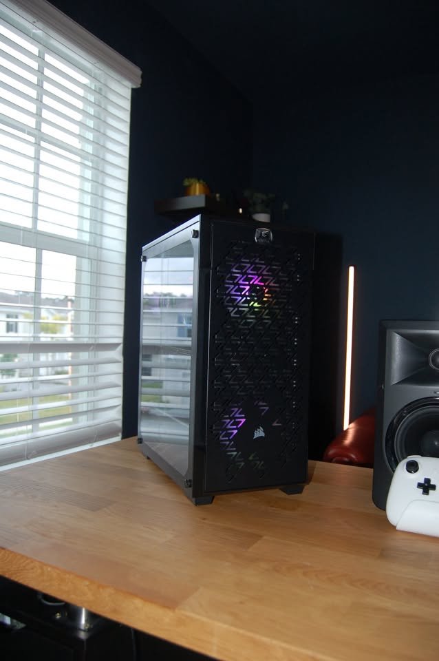 ATX 1080 Ti gaming PC angle view