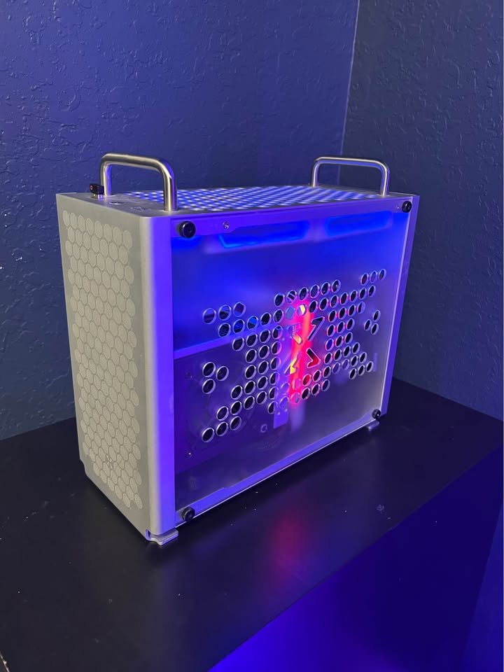 RTX 3060 compact build interior with Flex ATX PSU